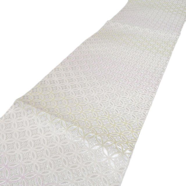 正絹 六通袋帯 【七宝 刺繍】　No.1749 A9859 ○高級 正絹 唐織 六通 袋帯 七宝 - メルカリ