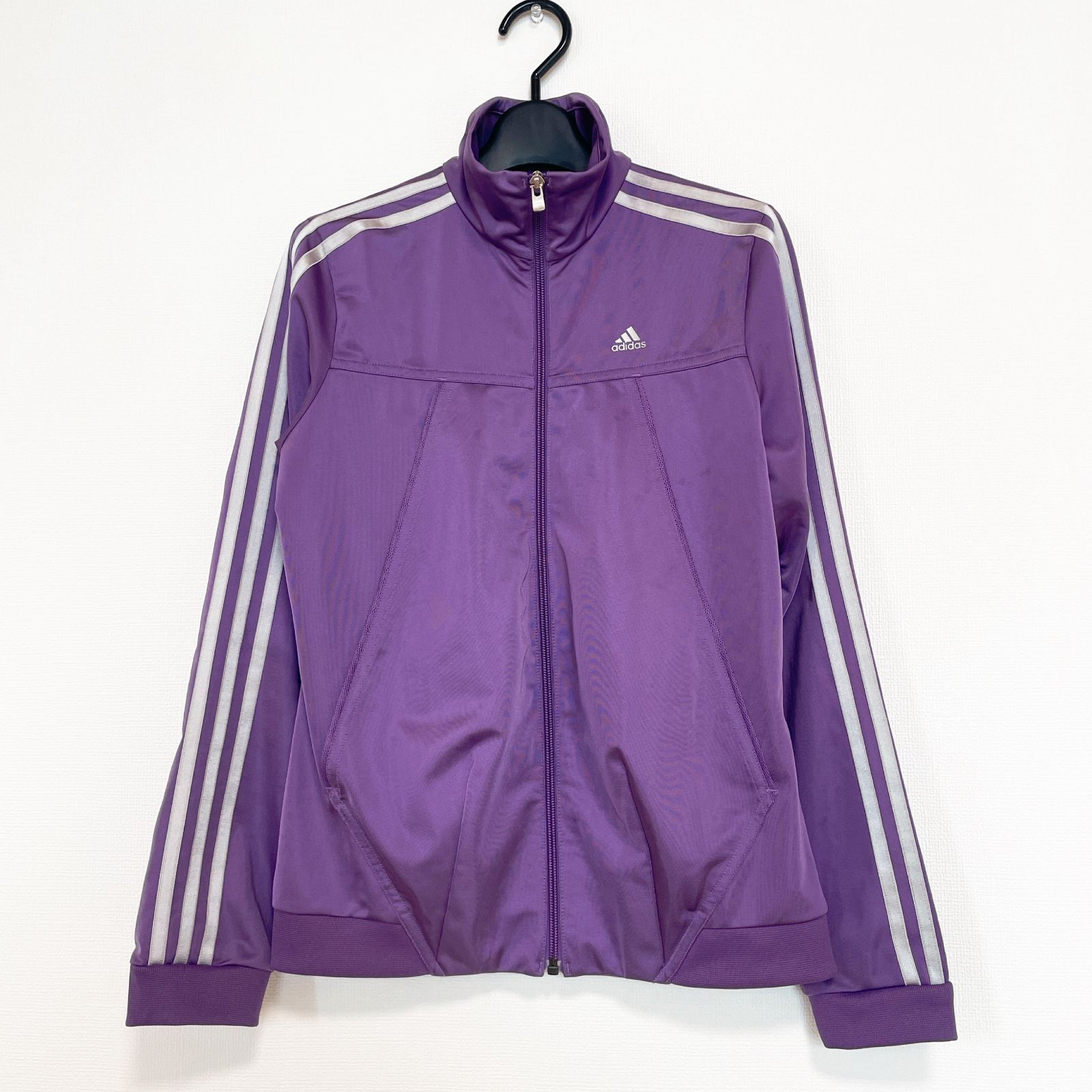 激レア】adidasジャージ スエードライク ミドル丈 y2k パープル紫XL 