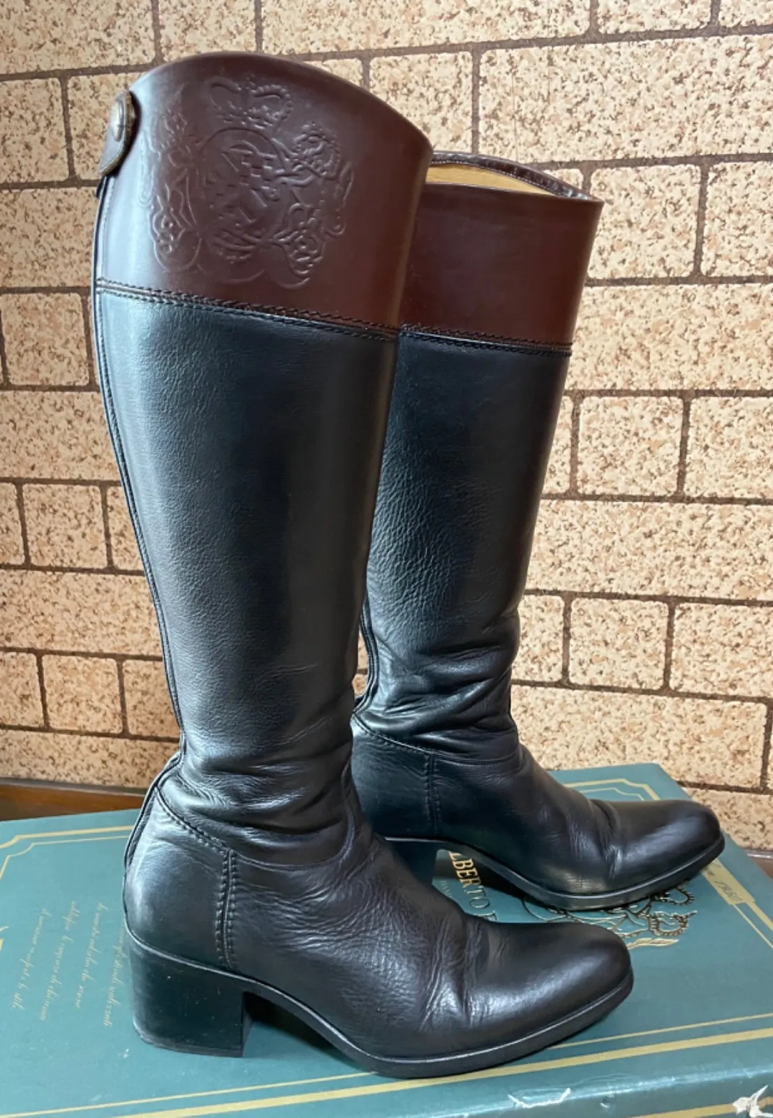 イタリア製 乗馬ブーツO FASCIANI ブラウン約25cm イタリア製 乗馬ブーツO FASCIANI ブラウン約25cm