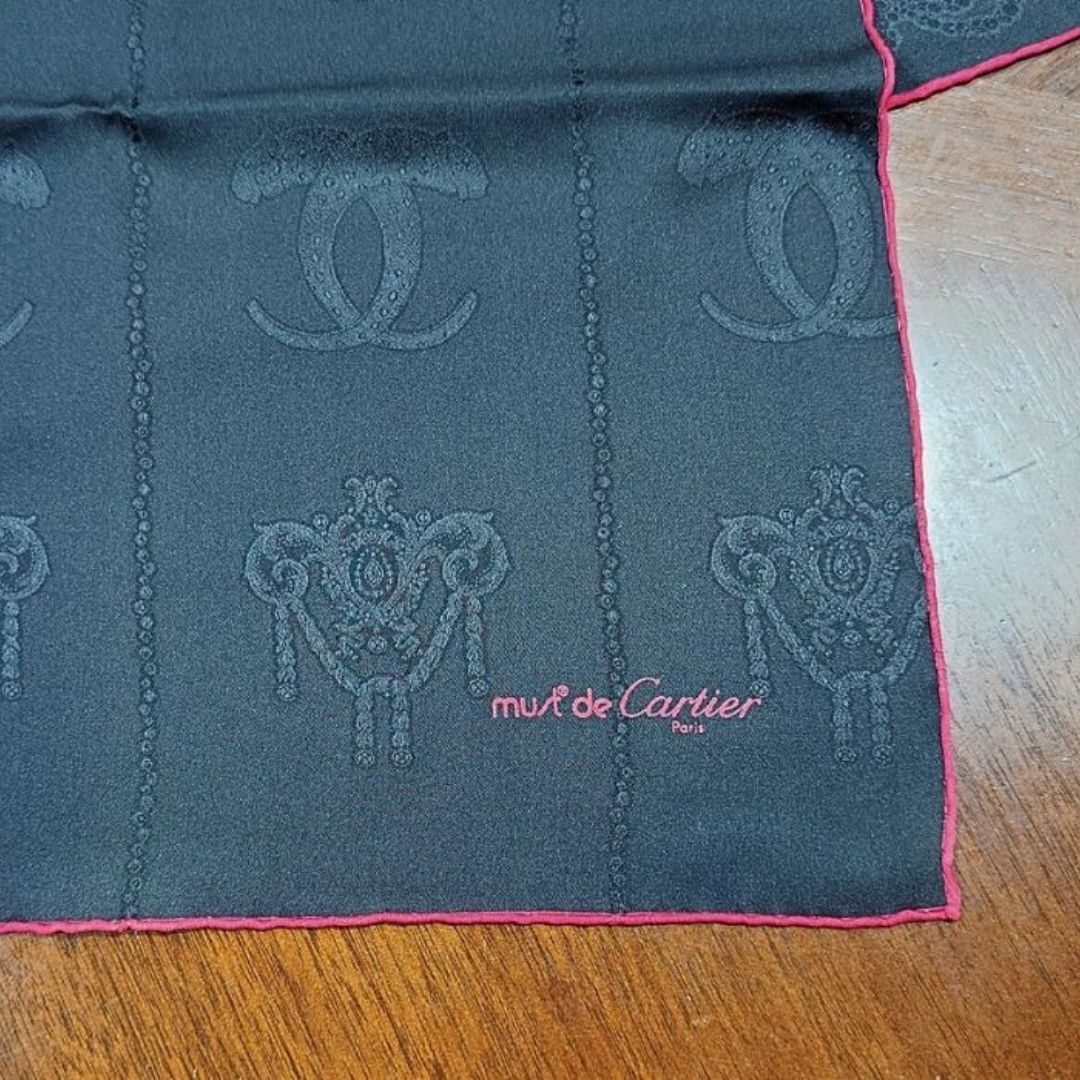 Cartier カルティエ シルクスカーフ must de Cartier Cartier カルティエ マストライン シルク スカーフ must de