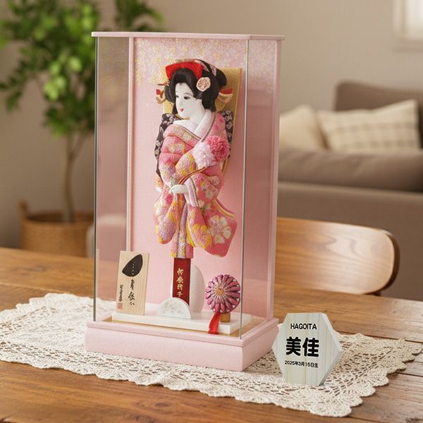 10号 春澪羽子板 ピンクパノラマケース飾り 高さ４７ｃｍタイプ