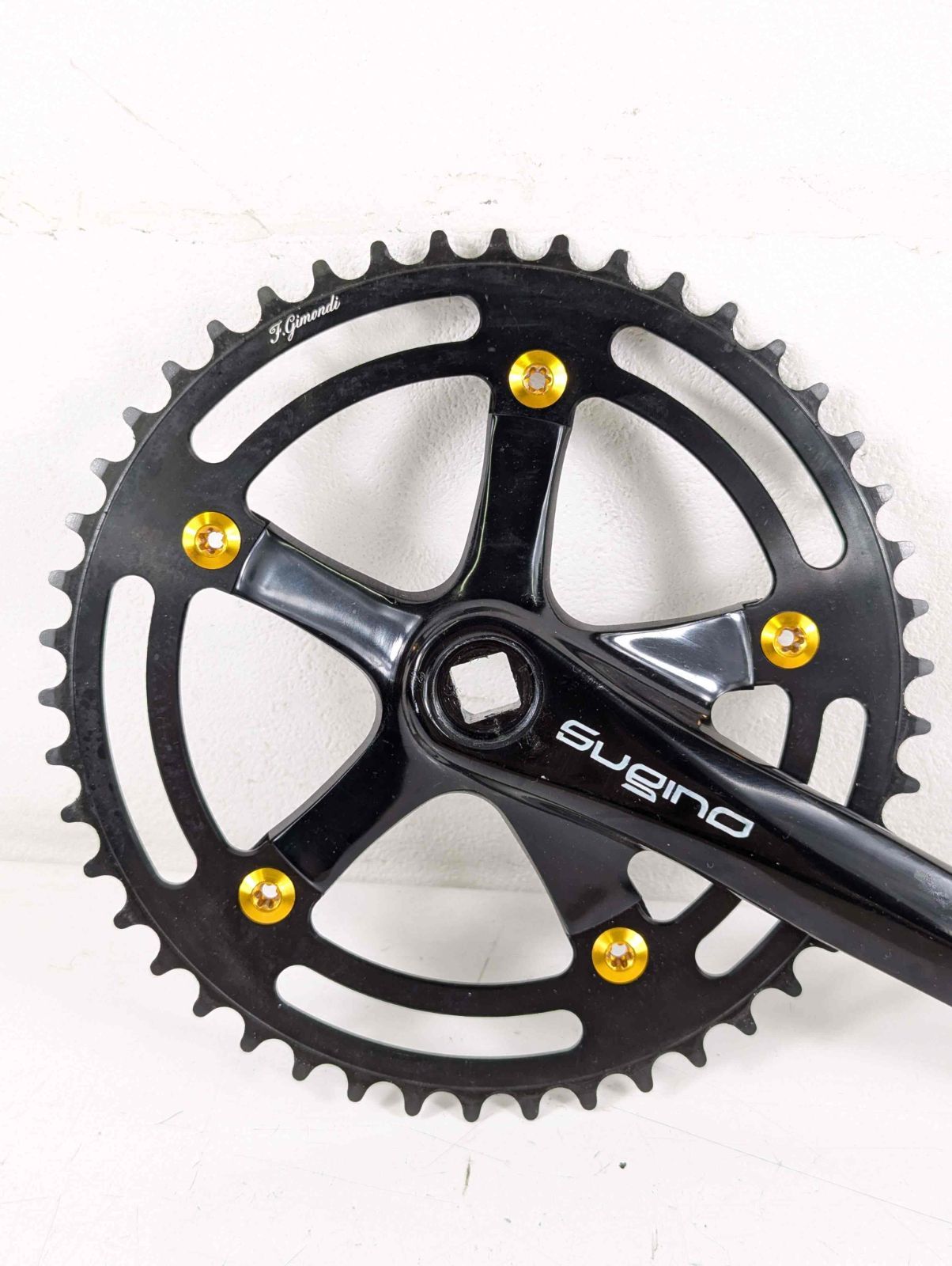 Sugino クランク 46T　シングル　厚歯 スクエアテーパー Amazon.co.jp: sugino rd2 スギノ ピストクランク 46t 厚歯
