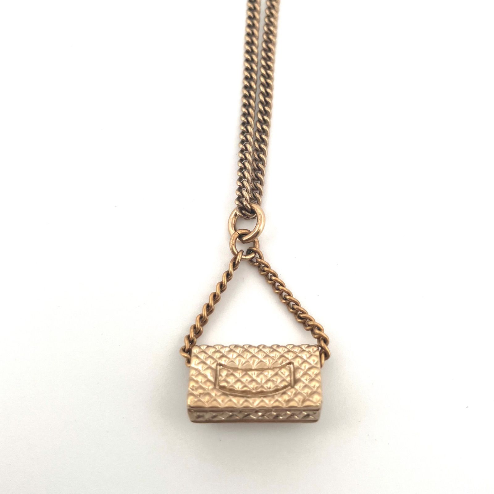 鑑定済み】正規品 CHANEL シャネル ネックレス マトラッセ バッグ