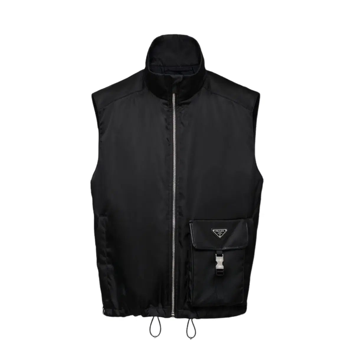 PRADA ブラック ベスト 複数ポケット新品未使用 PRADA(プラダ) リナイロン マルチポケット ベスト 50 （ 100 ー