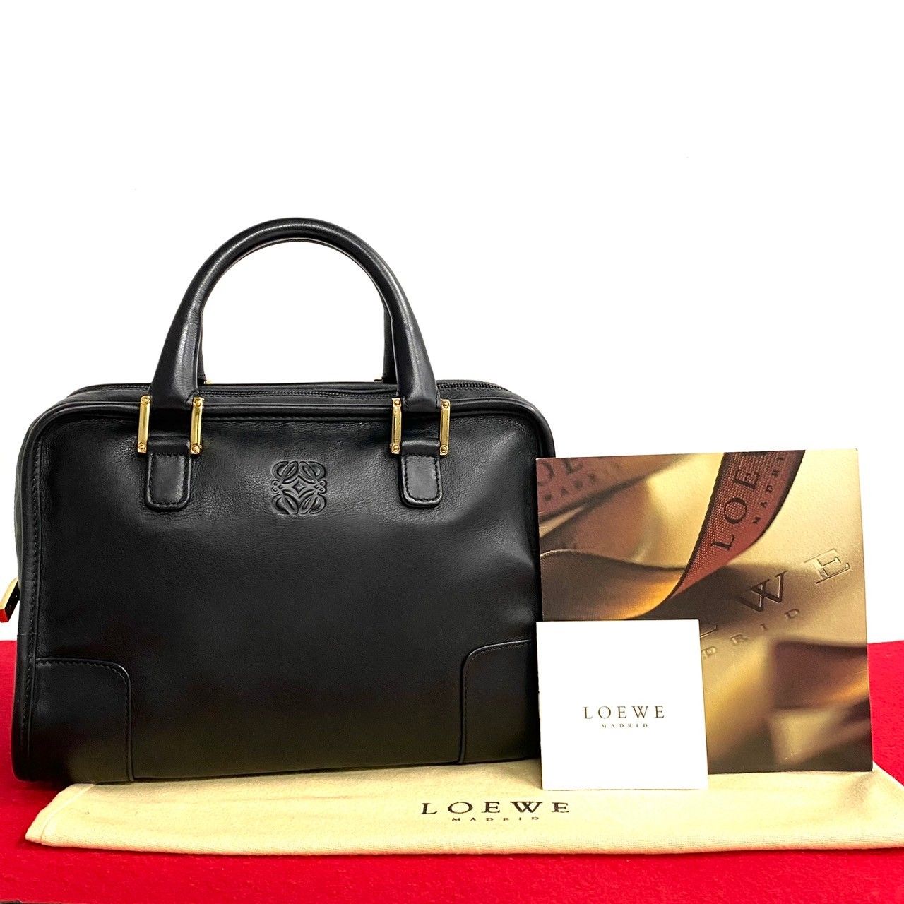 未使用保管品 保存袋付 希少品 LOEWE ロエベ アマソナ 28 アナグラム 