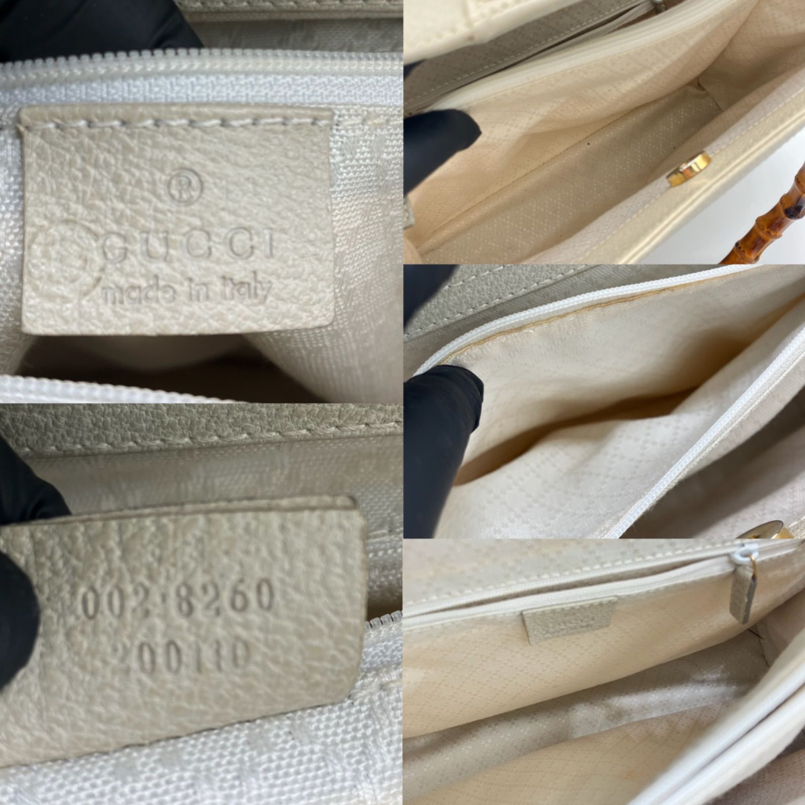 美品] GUCCI グッチ ダイアナ バンブー アイボリー ハンドバッグ 