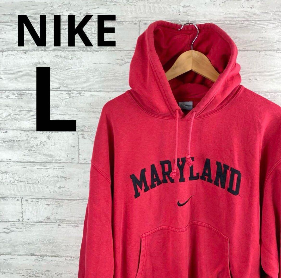 NIKE ナイキ MARYLAND大学 プルオーバーパーカー L レッド - メルカリ