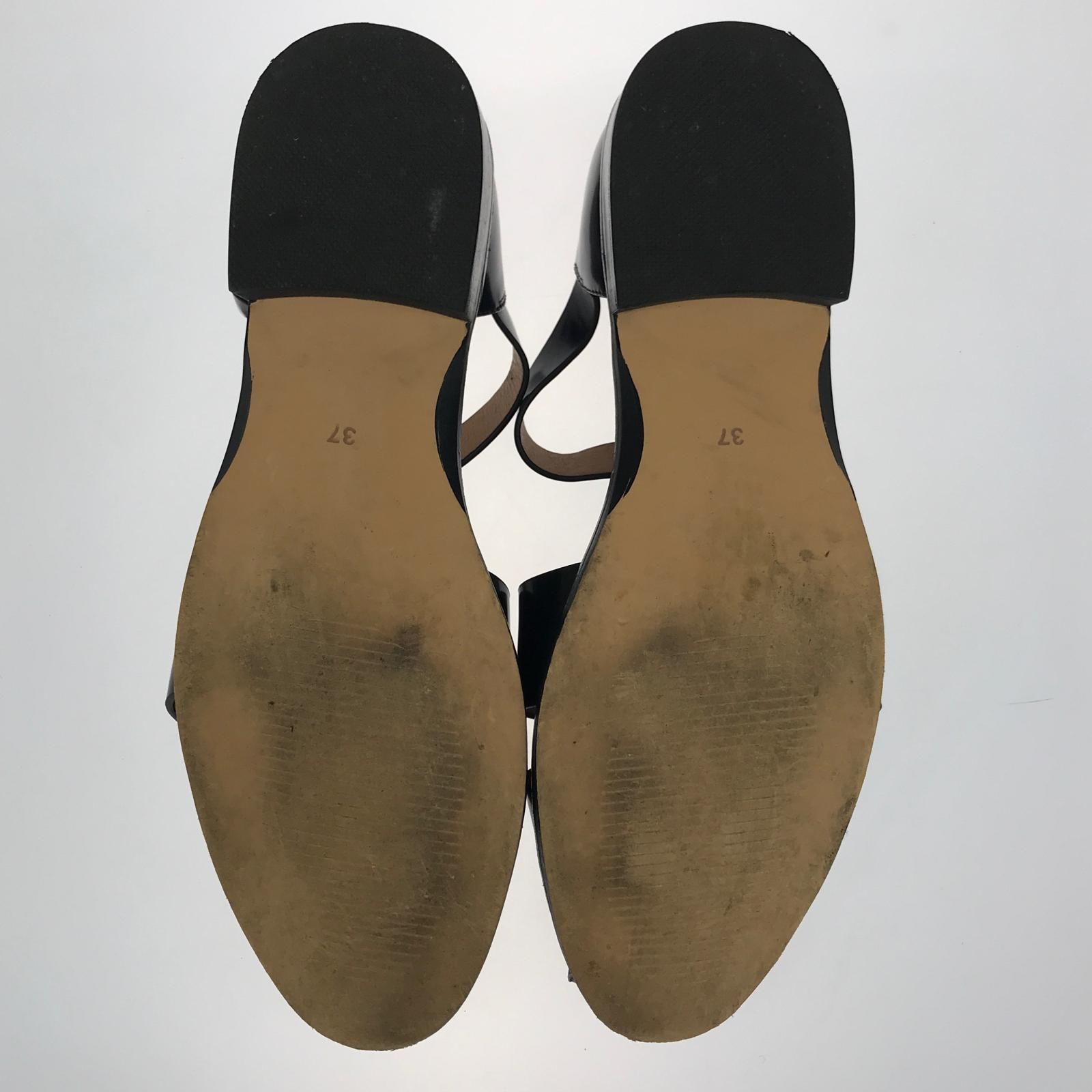 MOHI モヒ パテントレザー グルカサンダル size37/ブラック mohi