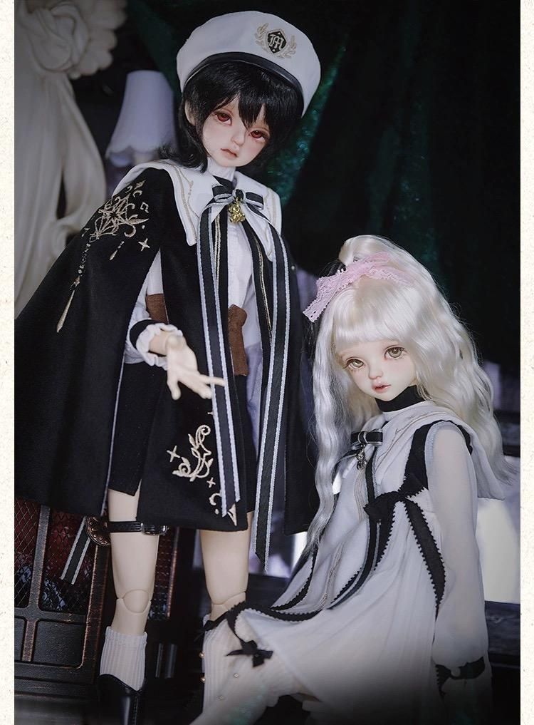 海外ディーラー製 ドール服 1/4 MDD 球体関節人形 白黒-C1150 海外ディーラー製 ドール服 1/4 MDD 球体関節人形 白黒-C1150