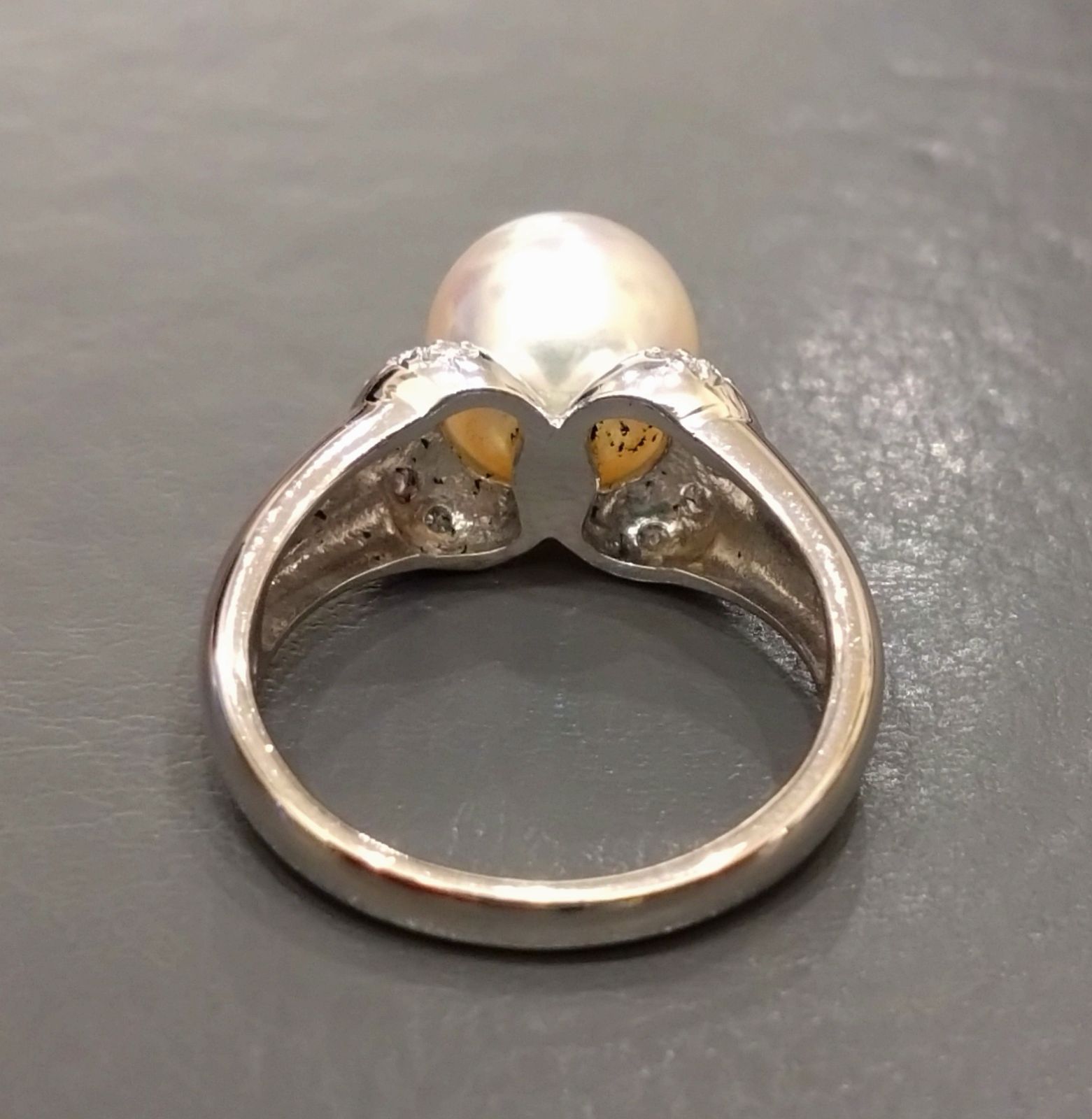 美品 田崎真珠 タサキ Pt900 パール約8.1mm珠 ダイヤ リング 指輪 ☆2076 綺麗！ 田崎真珠 TASAKI タサキ パール9mm Pt900 ダイヤモンド