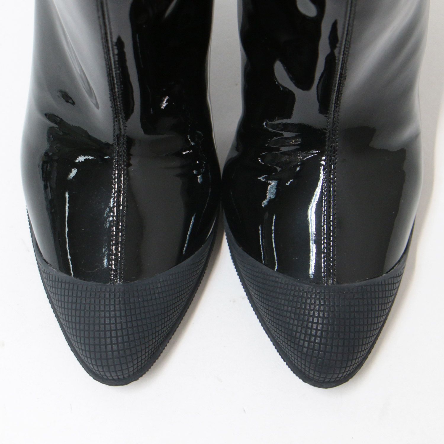 MIUMIU ミュウミュウ ブーツ シューズ 靴ブラック 黒 36 23.0cm ミドル ...
