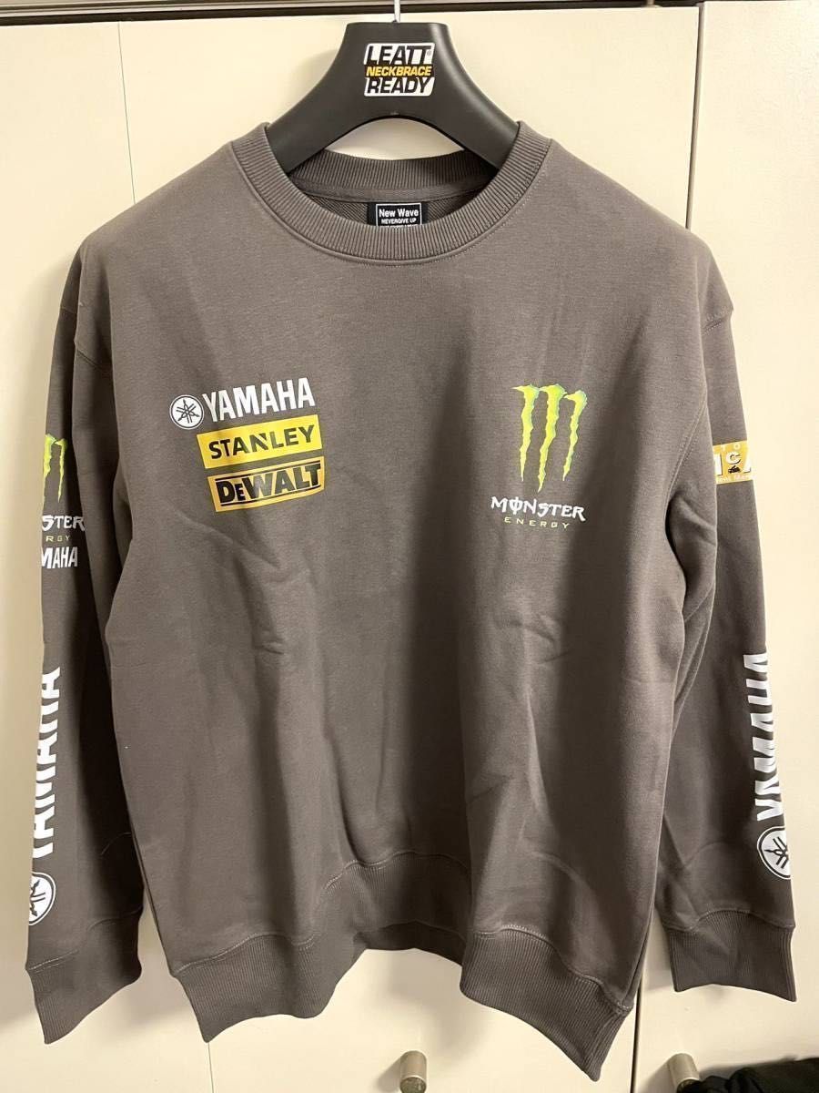 アウトレット L MotoGP YAMAHA x MONSTER レーシング スウェット シャツ バイクウエア アウトドア スポーツ