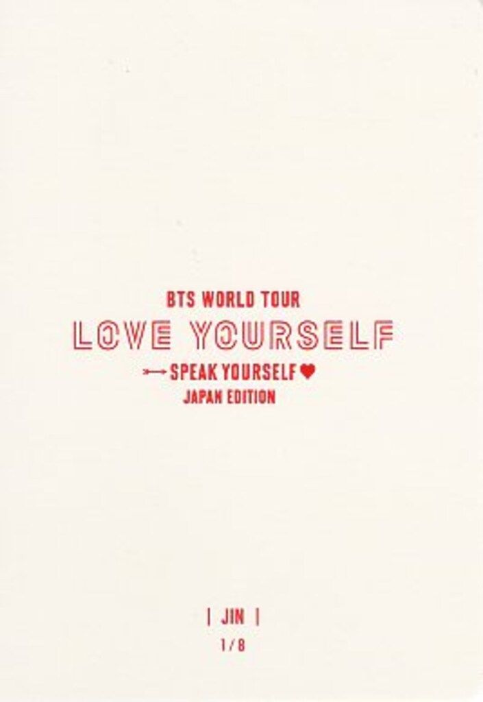 BTS LOVE YOURSELF SPEAK YOURSELF JAPAN EDITION JIN ミニ
