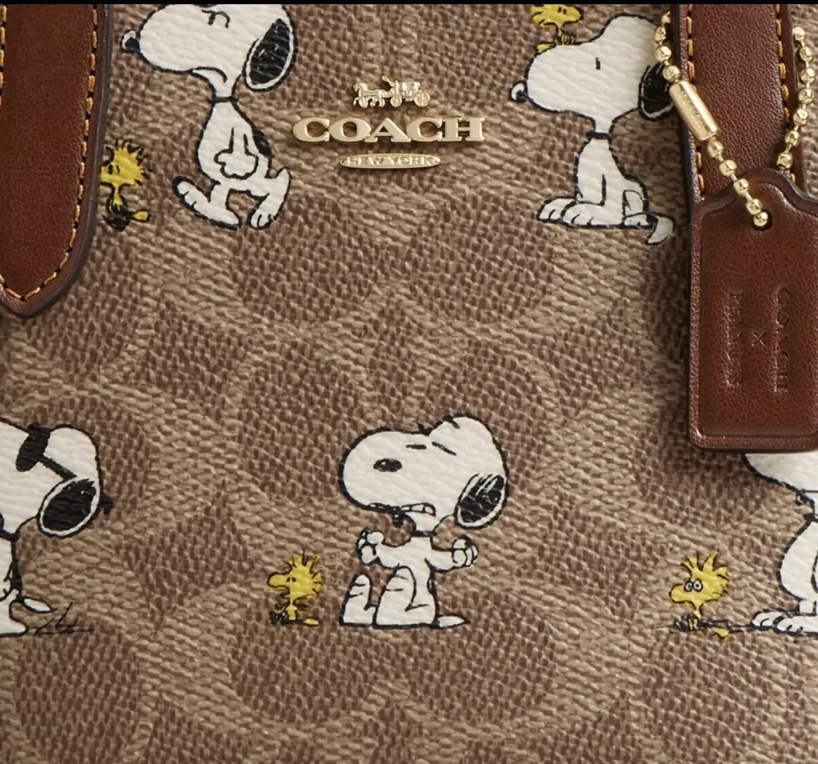 COACH X PEANUTS】ミニトートバッグ スヌーピー - メルカリ
