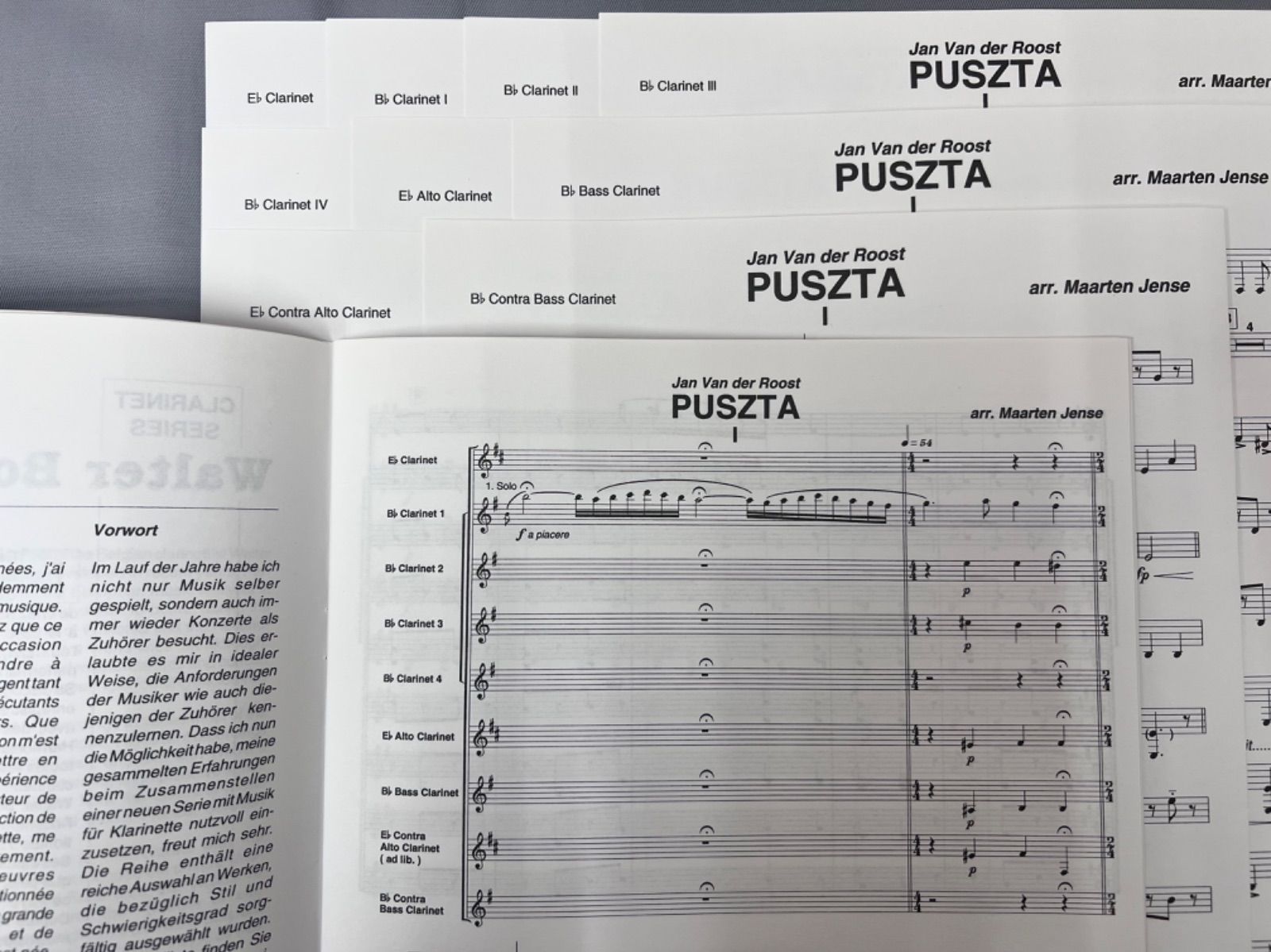 吹奏楽 楽譜 Puszta プスタ（クラリネット8(9)重奏） プスタ（クラリネット8(9)重奏）／Puszta - Jan van der Roost