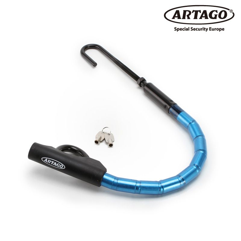 ARTAGO AUTO 880|B ハンドル ブレーキロック フレキシブル 74cm アルタゴ 自動車 汎用 セキュリティ 防犯 盗難防止 鍵 キー2本付