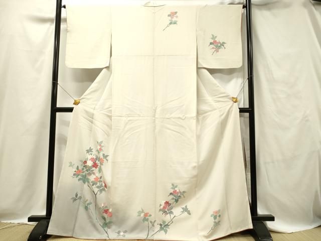 平和屋着物○訪問着 友禅 草花文 暈し染め 正絹 逸品 AABD0584fy 平和