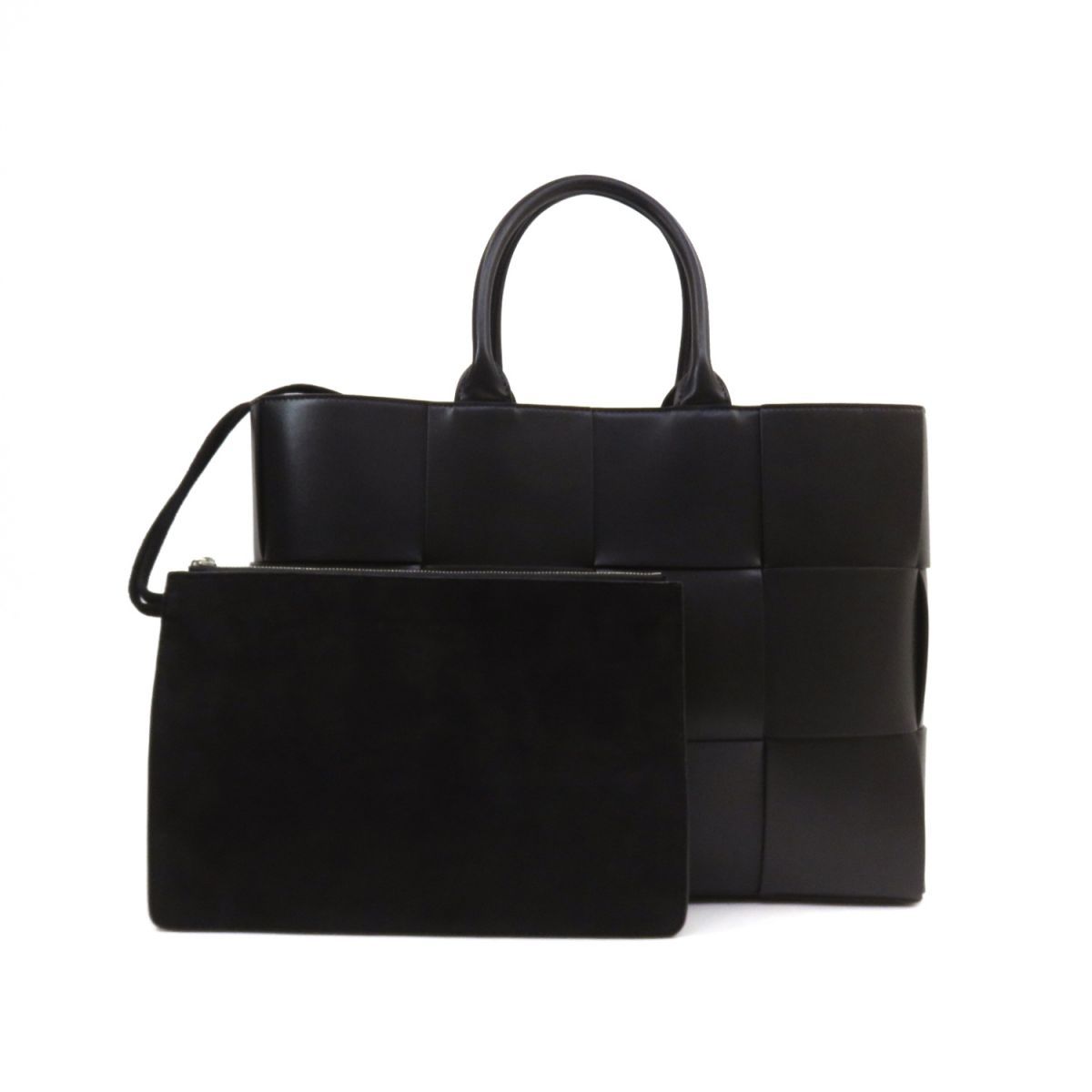 【新品同様】ボッテガヴェネタ イントレチャート ミディアム ザアルコトート 黒 BOTTEGA VENETA 新品同様 ボッテガ ヴェネタ イントレチャート