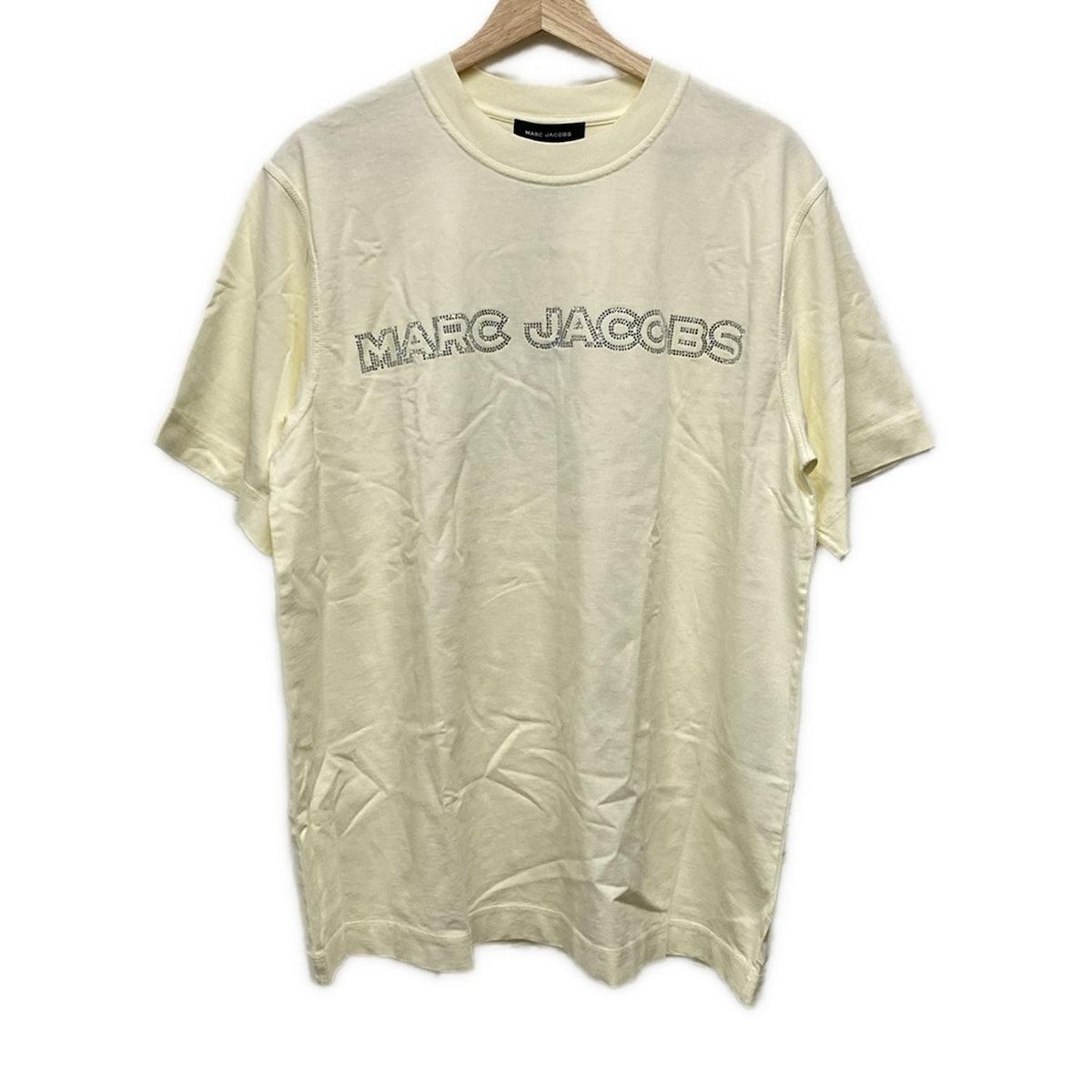MARC JACOBS マークジェイコブス 半袖Tシャツ サイズXS|S レディース - 2S4RTP002C29 アイボリー クルーネック|ラインストーン