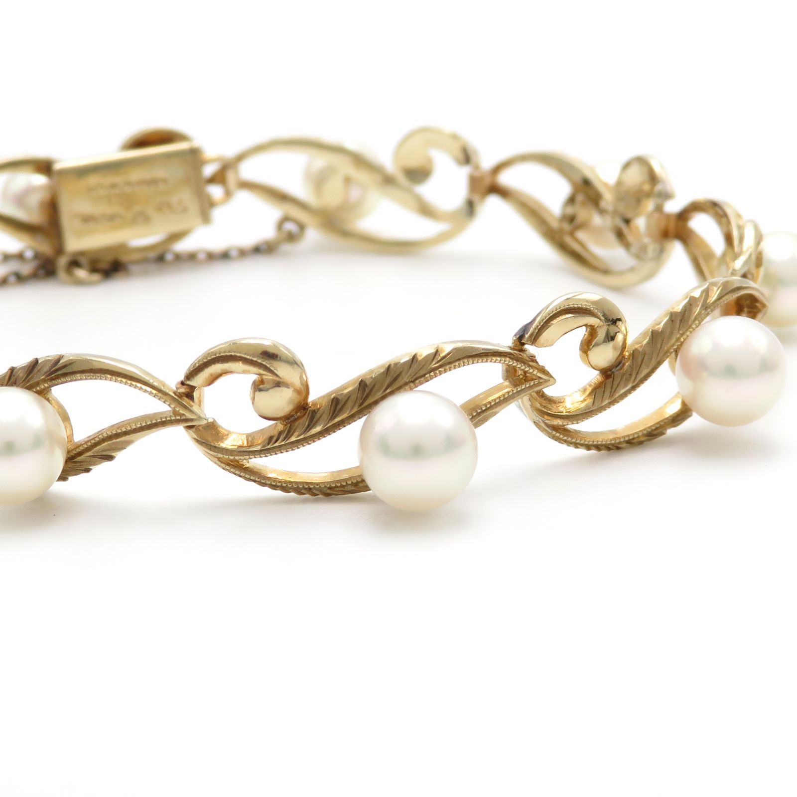 MIKOMOTO K14 デザイン パールブレスレット Pearl Bracelets 14金