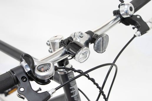 自転車｜クロスバイク｜オートライト ｜外装7段｜軽量アルミフレーム｜160cmから｜ホワイト｜
