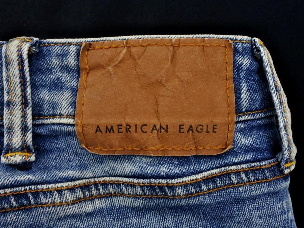 新品 AMERICAN EAGLE アメリカンイーグル 大きいサイズ ダメージ加工 スキニー デニムパンツ size38/青 ■■ メンズ