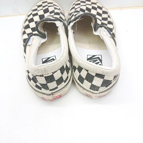 ◇ VANS ヴァンズ モノトーンチェック柄　STYLE98 スニーカー サイズ23 アイボリー系 レディース E  【1408060022304】