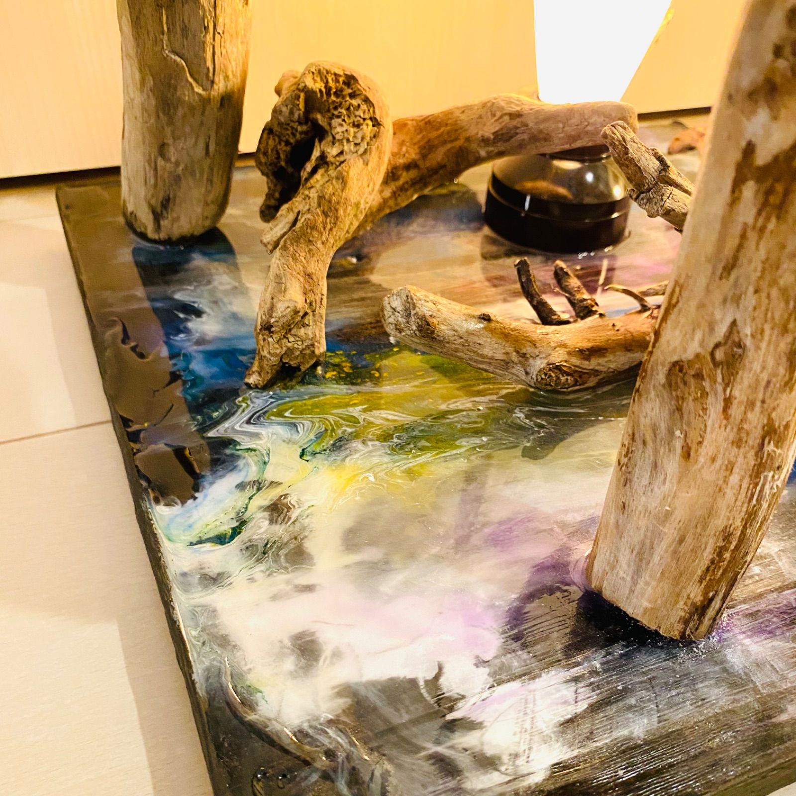 No.813 流木の間接照明付きアートパネル 流木インテリア No.813 流木の間接照明付きアートパネル 流木インテリア No.1262