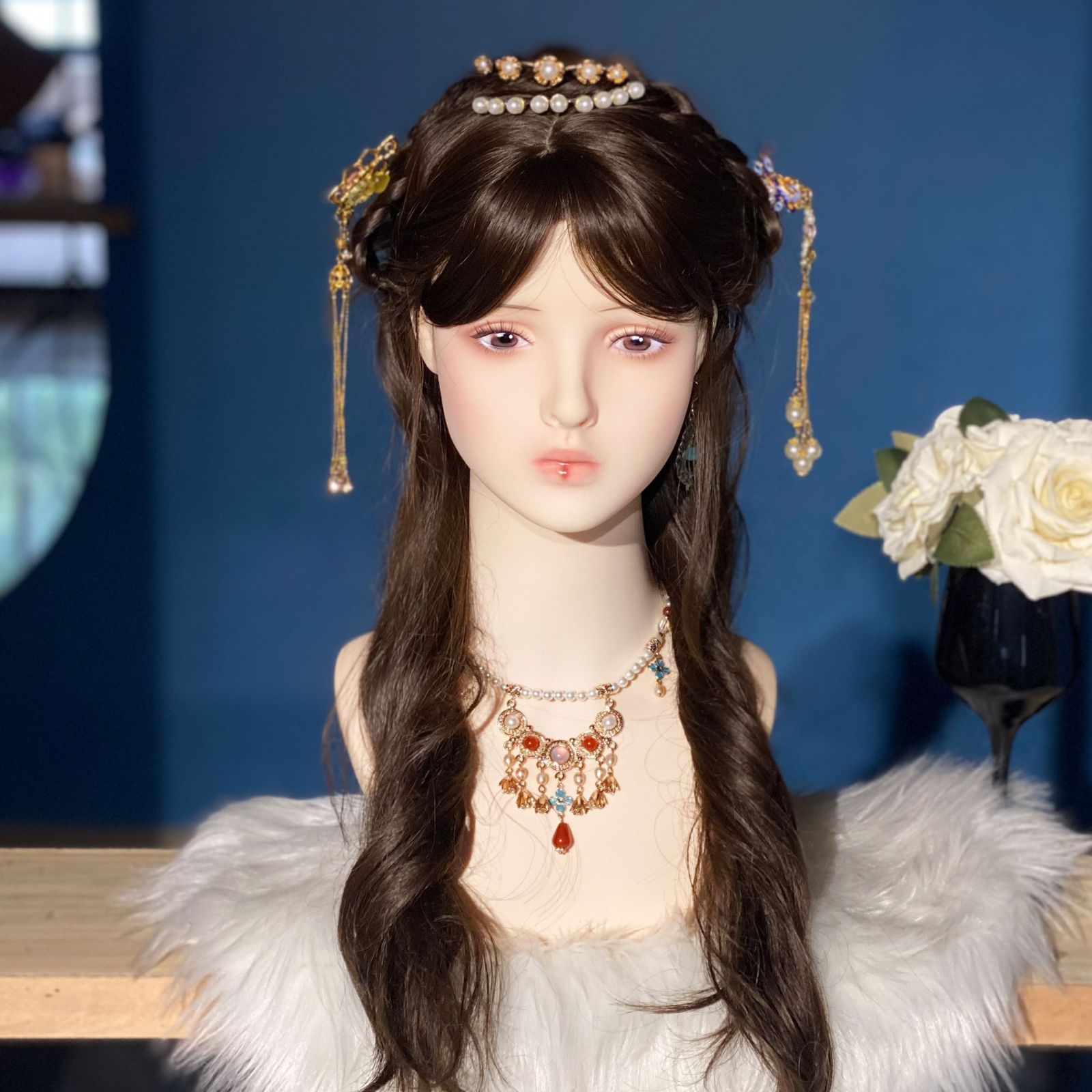 大人気の商品 ドールヘッド付きハットスタンド アンティーク 【公式通販】