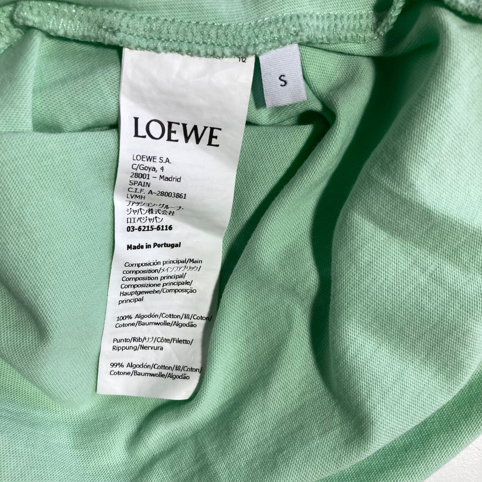 グラフィックプリント 半袖Tシャツ　ロエベ LOEWE ロエベ グラフィックプリントTシャツ 半袖カットソー