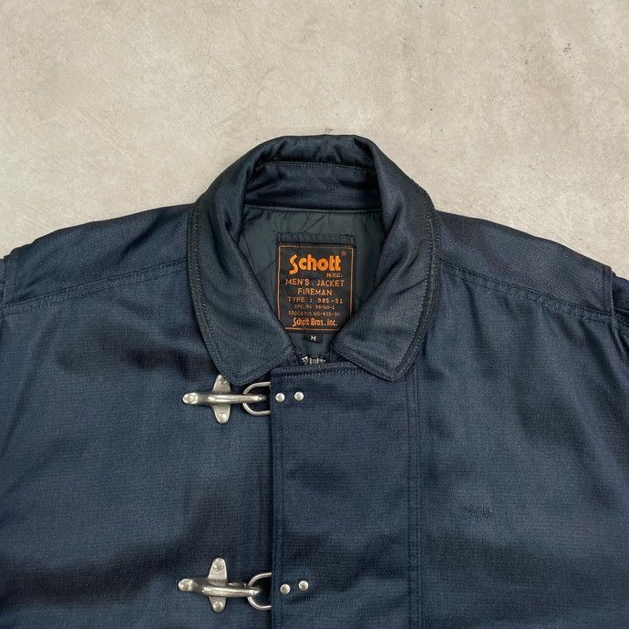美品 90's Schott ショット ファイヤーマン ジャケット ネイビー L 美品 90´s Schott ショット ファイヤーマン ジャケット ネイビー L