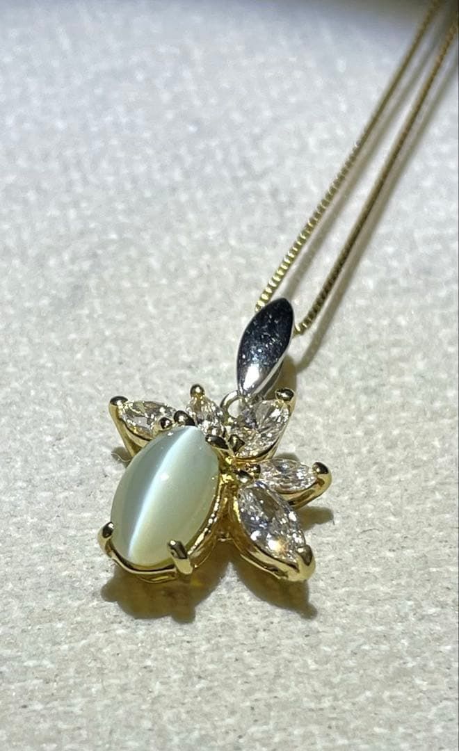 専用JJ135★高級 クリソベリルキャッツアイ1.461ct D ヘッド 鑑付 JJ135☆高級 クリソベリルキャッツアイ1.461ct D pt ヘッド 鑑付