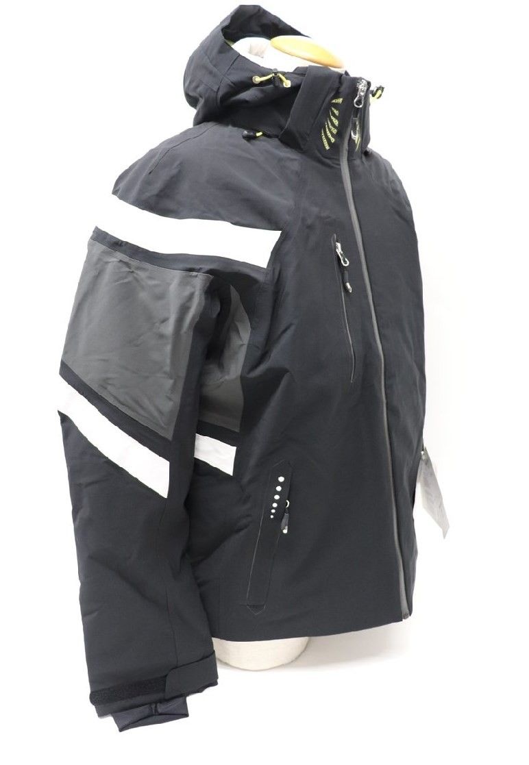 phenix - ワケあり フェニックス メンズ スキージャケット&パンツ セットアップ L ブラック×ホワイト EPMD1012 R2503-181 ワケあり フェニックス メンズ スキージャケット&パンツ