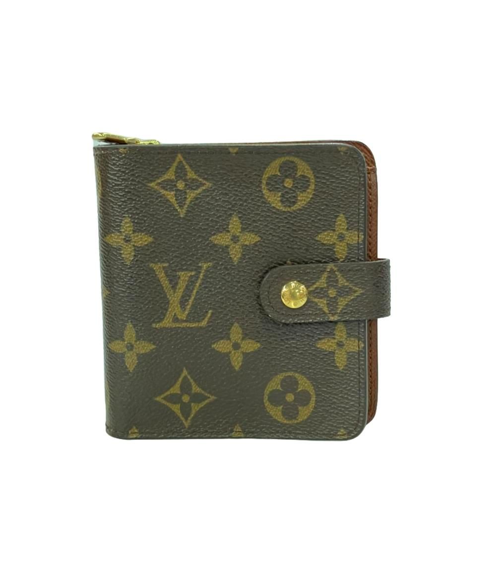ルイヴィトン 二つ折り財布 コンパクトジップ M61667 モノグラム メンズ LOUIS VUITTON