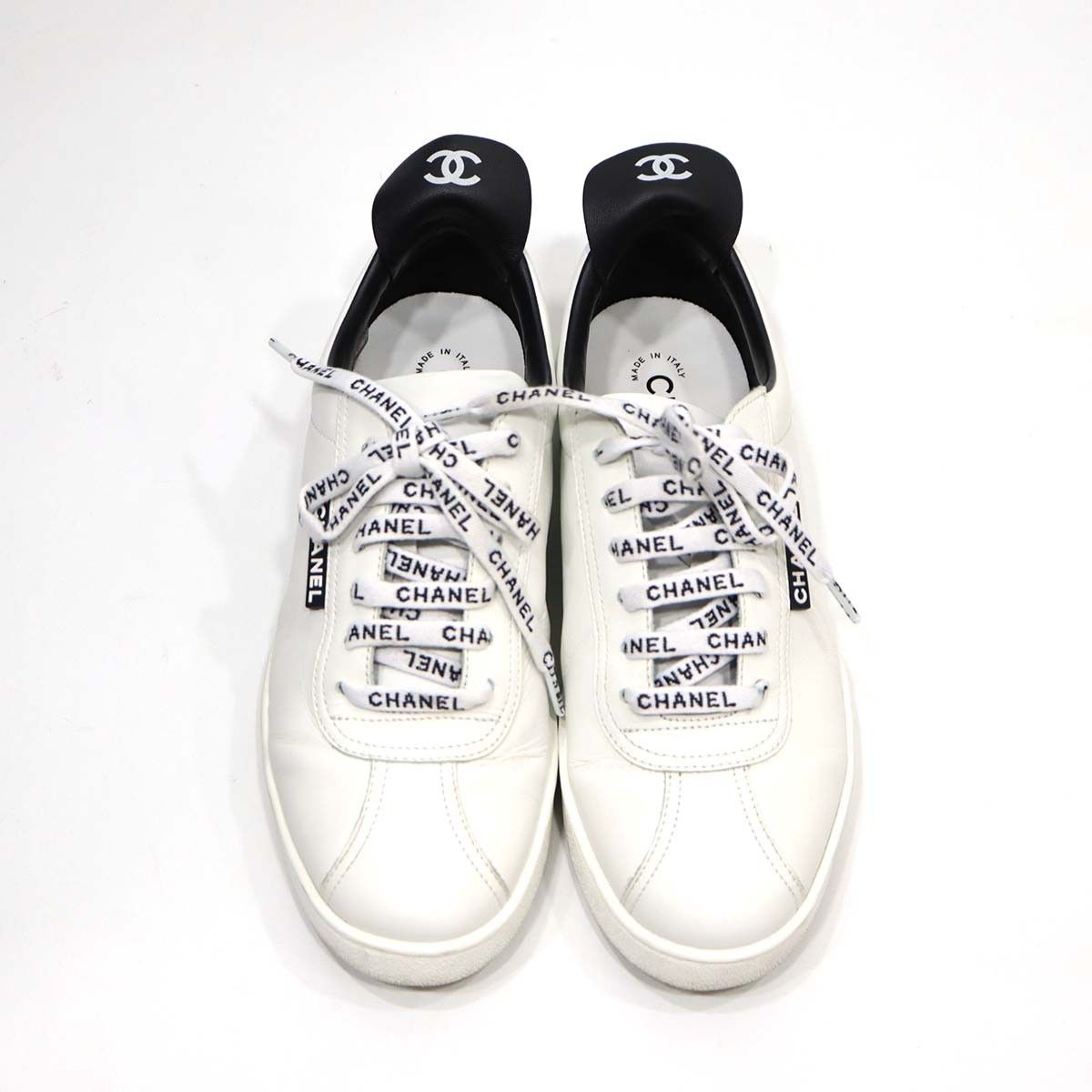 ◆CHANEL◆CHANEL シャネル パンプス ホワイト CHANEL シャネル スニーカー G34085 ホワイト サイズ38 25cm