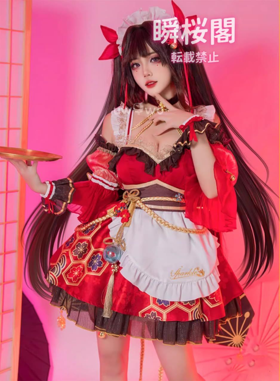 新発売 新発売 背中リボン付き崩壊 スターレイル コスプレ花火 はなび コスプレ 衣装 コスチューム メイド服 風 洋装 同人フォンテーヌ Navia 衣 ハロウィン CS0926BJ