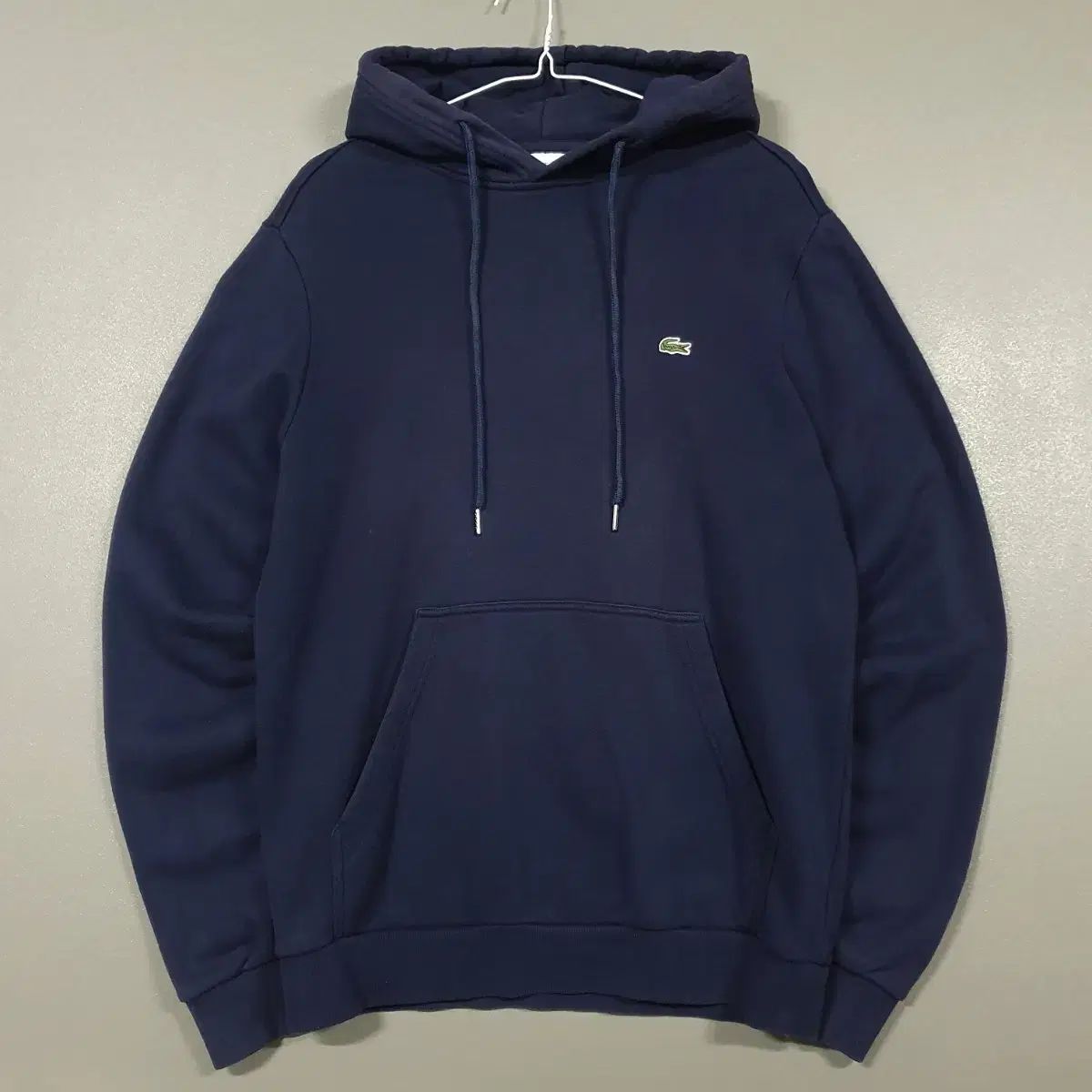 95 M LACOSTE ラコステ ワニ コットン フード付きTシャツ スウェットシャツ ネイビー