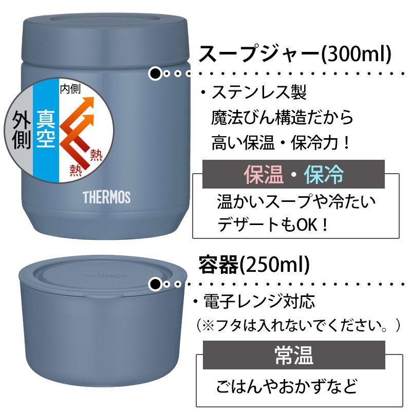 サーモス THERMOS 真空断熱スープランチセット 300ml 食洗機対応