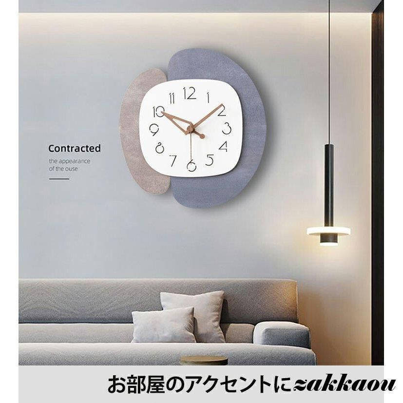 まるページ 壁掛け時計 おしゃれ 掛け時計 北欧 石風文字盤 静音 モダン 上質