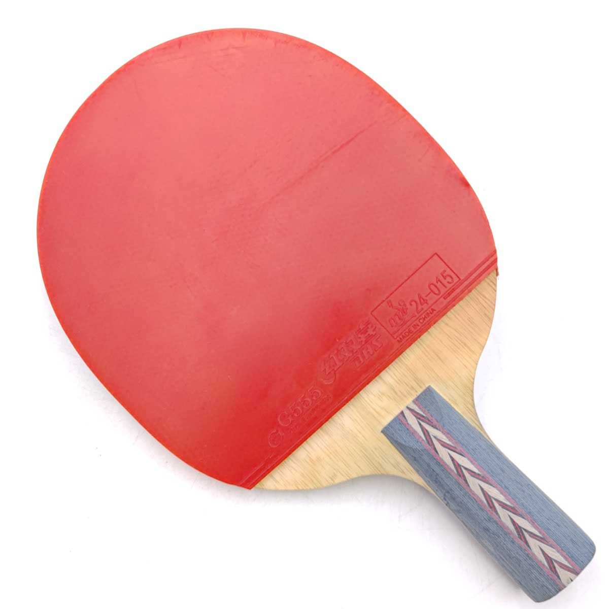 紅双喜 DHS ハリケーン NO 1 キョウヒョウ 中ペン 卓球ラケット ラバー G 555 赤 キョウヒョウ3 黒