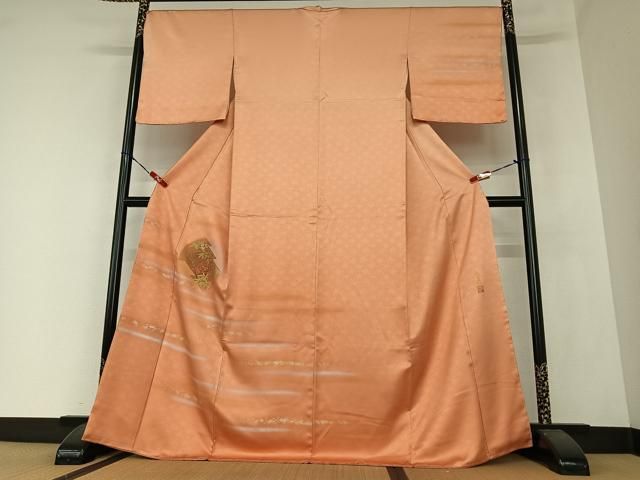 福田喜三郎正絹訪問着、人間国宝 平和屋着物○人間国宝 福田喜三郎 訪問着 刺繍 南天文 暈し染め