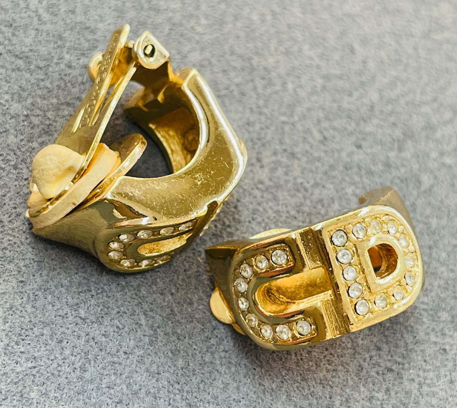 D オールドディオール Christian Dior ディオール CDロゴ イヤリング ゴールド ブランドアクセサリー レディース