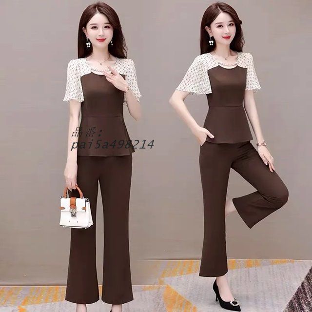 パーティードレス かっこいい パンツドレス セットアップ レディース おしゃれ 5L 大きいサイズ パンツスーツ パンツ 結婚式 4L 3L お呼ばれ ドレス 半袖 pai5a498214