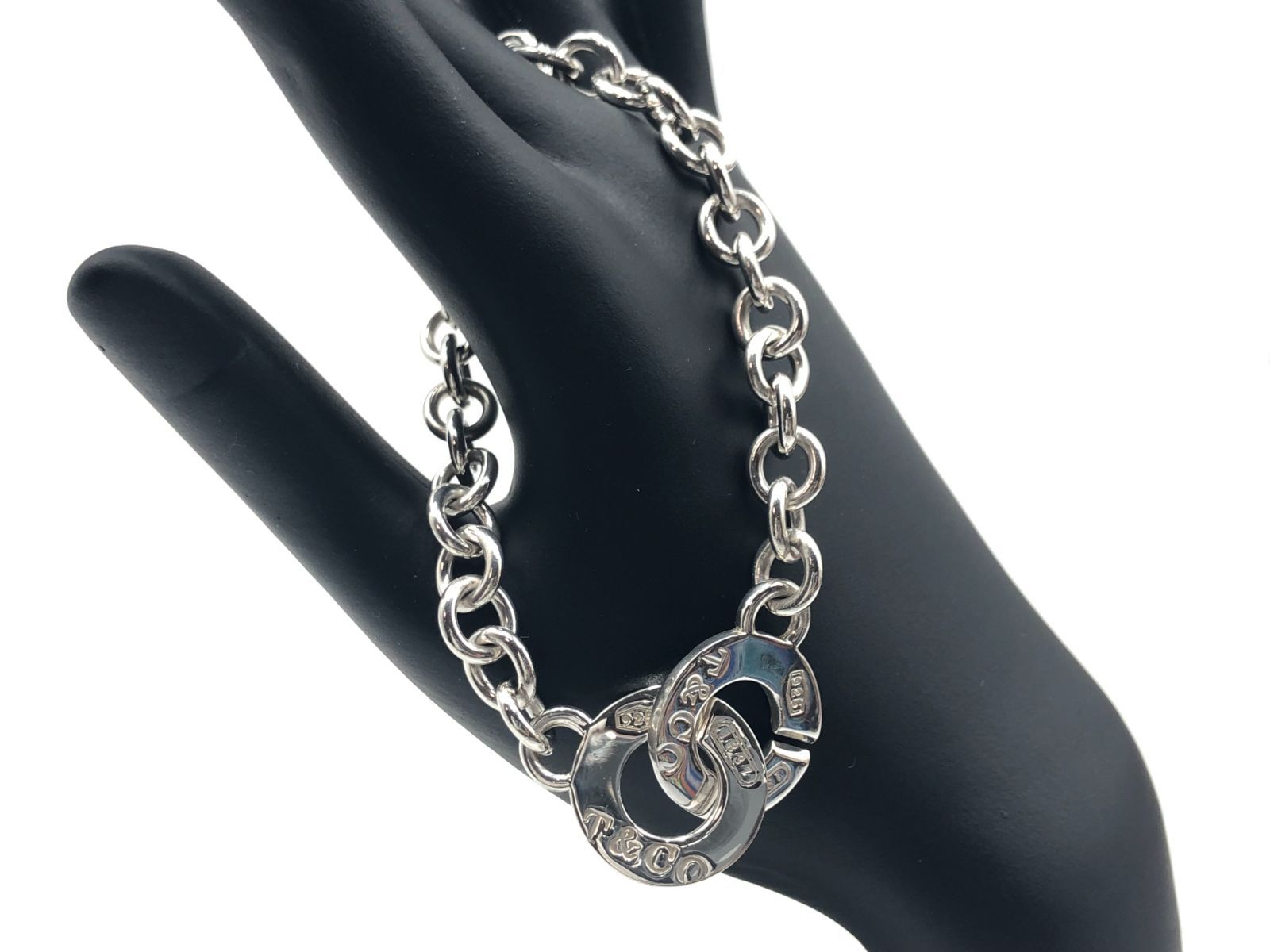 管理番号85】 TIFFANY＆Co. ティファニー ダブル サークル クラスプ 