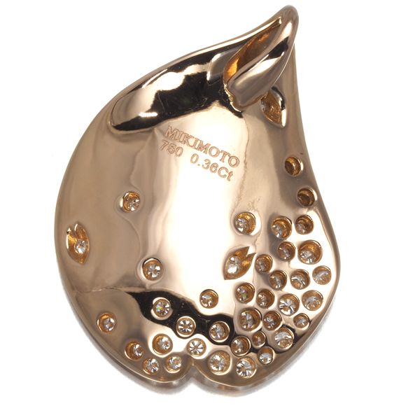 MIKIMOTO k18ペンダントトップ ミキモト ペンダントトップ ダイヤ ダイヤモンド 0.36ct Les