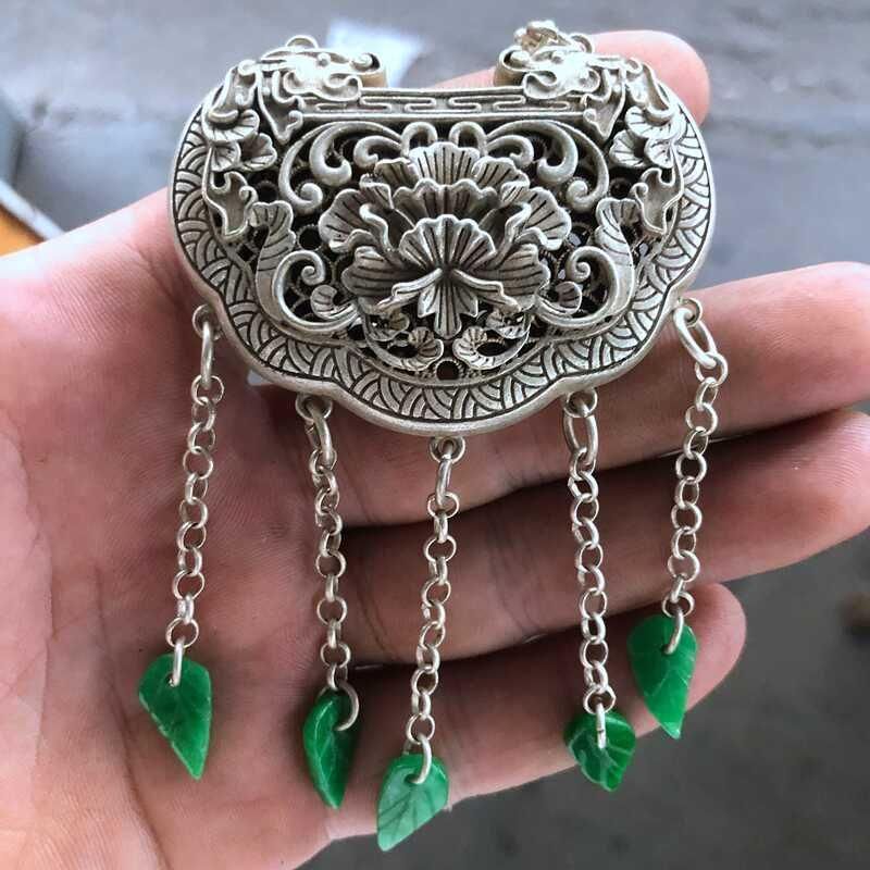 銅 細工 花開富貴平安鎖 装飾品 工芸品 美術品 置物 - メルカリ