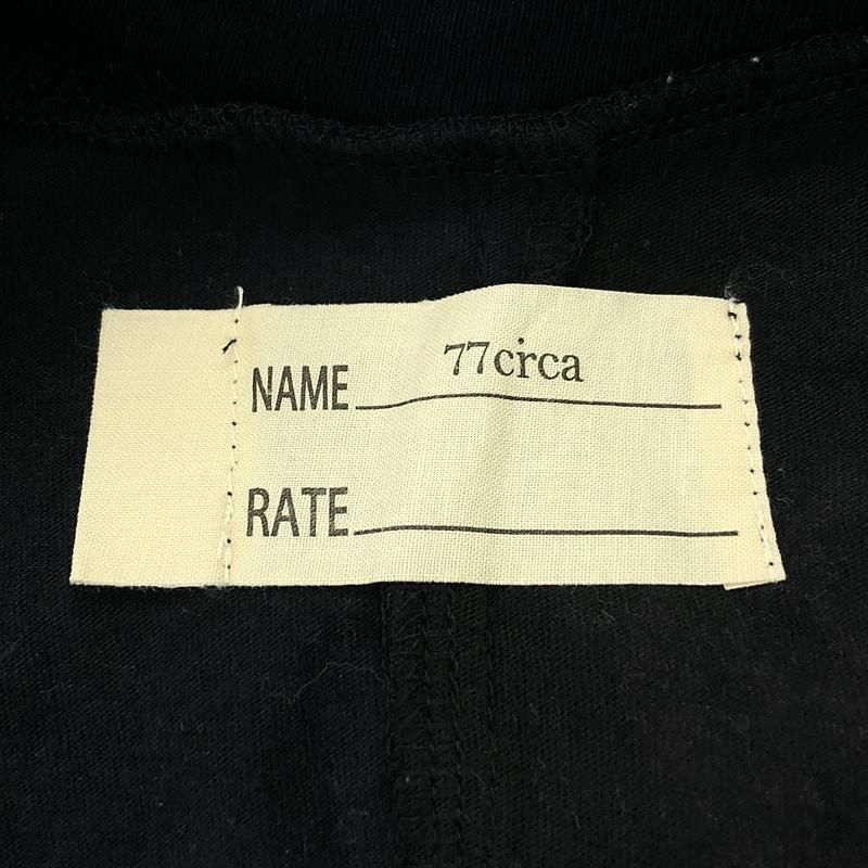 77 circa / ナナナナサーカ | 再構築 リメイク クルーネック カットソー | ブラック | レディース 77CIRCA - 77 circa / ナナナナサーカ | 再構築 リメイク クルーネック