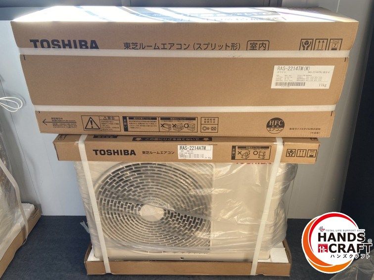 【送料無料】【未使用品】 TOSHIBA 東芝 ルームエアコン RAS-2214TM(W) 6畳用 100V 白 2024年製【一部地域を除く】【中古】