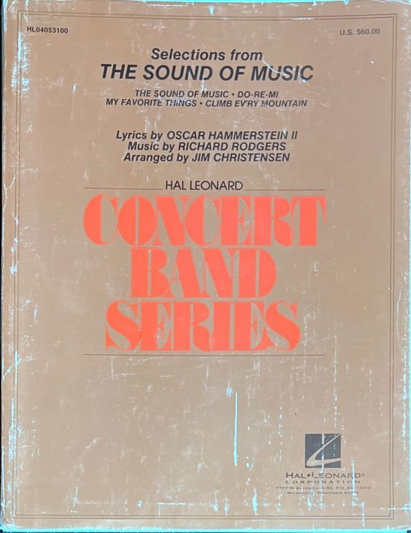 吹奏楽楽譜/リチャード・ロジャース：サウンド・オブ・ミュージック・メドレー/岩井 直溥編/試聴可/ニュー・サウンズ・イン・ブラス 「サウンド・オブ・ミュージック」ハイライト：リチャード・ロジャース arr. 樽屋雅徳 [吹奏楽中編成]