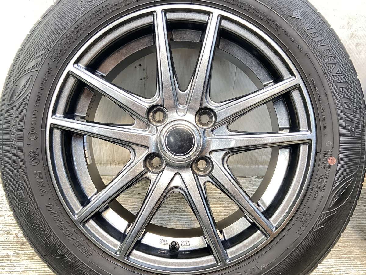 165/65R14 ダンロップ エナセーブ EC300+ 14x5.5 38 100-4穴
